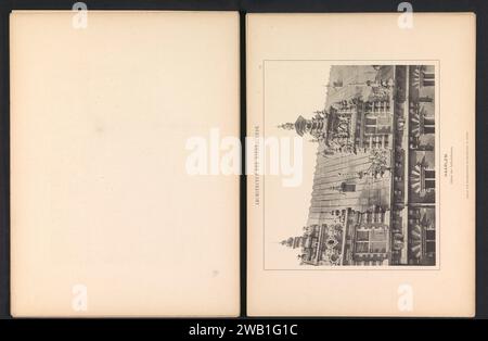 Vue de la façade du Vleeshal à Haarlem, Anonyme, c. 1884 - en 1894 ou avant. Imprimeur photomécanique : Haarleméditeur : Hall de viande à pignon décoré collotype de papier Leipzig Banque D'Images