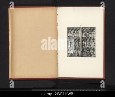 Deux panneaux avec des reliefs de basse, représentant des scènes de la passion du Christ, Anonyme, c. 1880 - dans ou avant 1881 impression photomécanique papier Barcelone collotype passion du Christ. sculpture (+ relief  sculpture) Banque D'Images