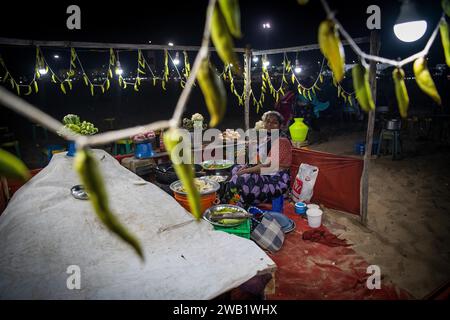 Greengrocer, Marina Beach, Chennai, Tamil Nadu, Inde Banque D'Images