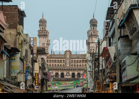 Bazaar, à Charminar, Hyderabad, Andhra Pradesh, Inde Banque D'Images