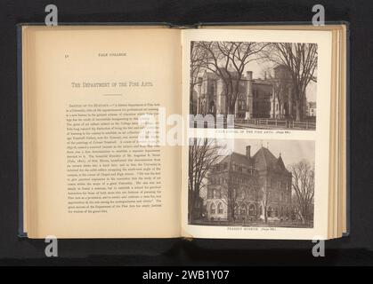 Yale School of the Fine Arts, James Notman, c. 1872 - en 1882 ou avant impression photomécanique New Haven Paper collotype University. façade (de maison ou de bâtiment). Exposition permanente, musée Peabody Museum of Natural History. Université Yale Banque D'Images