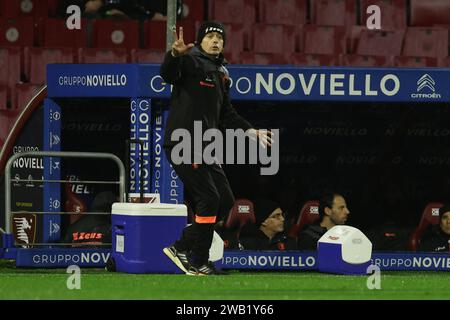 L'entraîneur italien de Salernitana Filippo Inzaghi gesticule lors du match de Serie A entre Unione Sportiva Salernitana et Juventus au stade Arechi de Salerne le 07 janvier 2024. Banque D'Images