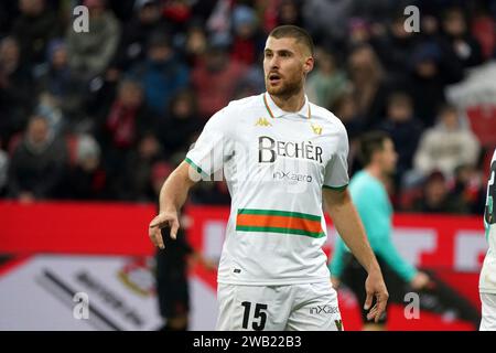 Fussball, Testspiel, Freundschaftsspiel, Bayer 04 Leverkusen - Vanezia CF, 07.01.2024, BayArena Leverkusen Giorgio Altara FC Vanecia Aktion, Einzelbild, Fotocopright Gladys Chai von der Laage les règlements DFL interdisent toute utilisation de photographies comme séquences d'images et/ou quasi-vidéo. Banque D'Images