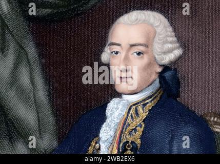 JORGE JUAN y SANTACILIA (1713-1773) Ingénieur maritime, mathématicien et diplomate espagnol Banque D'Images