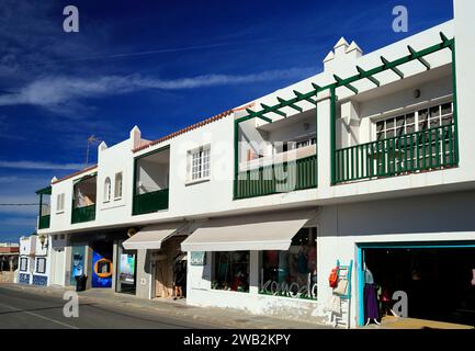 Village d'El Cotillo, Fuerteventura, Îles Canaries, Espagne. Banque D'Images