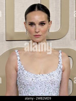 07 janvier 2024 - Beverly Hills, Californie - Natalie Portman. 81e édition des Golden Globe Awards à l'hôtel Beverly Hilton. Copyright de la photo : xAdMediax/MediaPunchx Banque D'Images