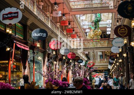 The Strand Arcade at Christmas, Sydney, Nouvelle-Galles du Sud, Australie Banque D'Images