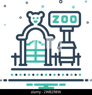 Icône pour zoo, ménagerie Illustration de Vecteur
