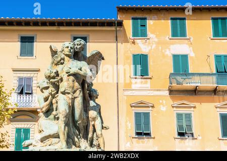 ISOLA d’ELBA, ITALIE - 28 août 2018 : vue d’une journée de la ville de Portoferraio, île d’Elbe, Toscane, Italie. Banque D'Images