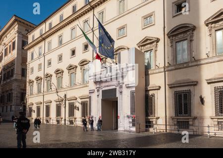 Palazzo Chigi, siège du gouvernement italien. Rome, Italie Banque D'Images