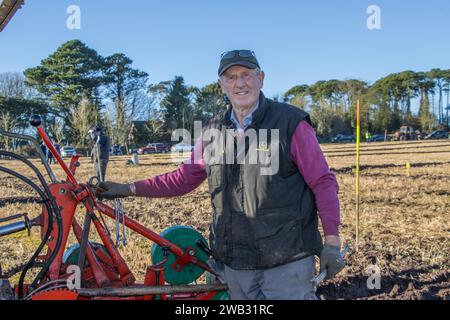 Macroom Ploughing Match tenu à Tullig, Coachford, janvier 2024 Banque D'Images