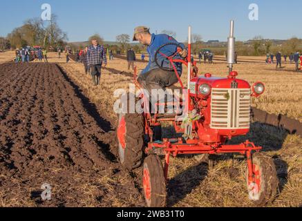 Macroom Ploughing Match tenu à Tullig, Coachford, janvier 2024 Banque D'Images