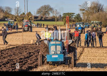 Macroom Ploughing Match tenu à Tullig, Coachford, janvier 2024 Banque D'Images