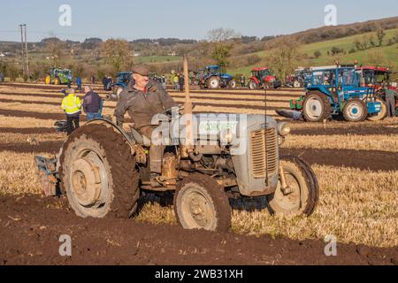 Macroom Ploughing Match tenu à Tullig, Coachford, janvier 2024 Banque D'Images