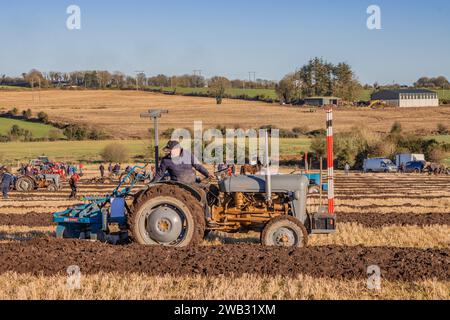 Macroom Ploughing Match tenu à Tullig, Coachford, janvier 2024 Banque D'Images