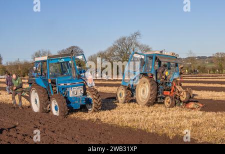 Macroom Ploughing Match tenu à Tullig, Coachford, janvier 2024 Banque D'Images