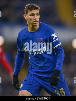 Londres, Royaume-Uni. 06 janvier 2024 - Chelsea v Preston North End - FA Cup ronde 3 - Stamford Bridge. Le Deivid de Chelsea en action. Crédit photo : Mark pain / Alamy Live News Banque D'Images