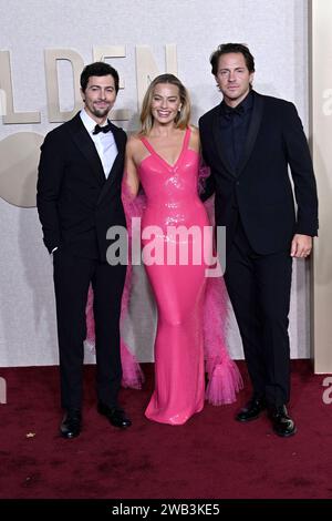 Josey McNamara, Margot Robbie et Tom Ackerley BEI der Verleihung der 81. Golden Globe Awards im Beverly Hilton Hotel. Beverly Hills, 07.01.2024 *** Josey McNamara, Margot Robbie et Tom Ackerley aux Golden Globe Awards 81 au Beverly Hilton Hotel Beverly Hills, 07 01 2024 Foto:XJ.xBlocx/xFuturexImagex globes 2024 4368 Banque D'Images