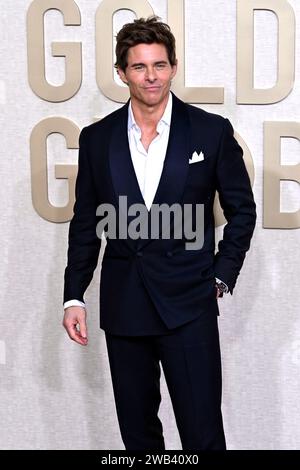 James Marsden BEI der Verleihung der 81. Golden Globe Awards im Beverly Hilton Hotel. Beverly Hills, 07.01.2024 Banque D'Images