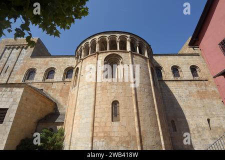 Abside de la cathédrale de Santa Maria, la Seu d’Urgell, province de Lleida, Catalogne, Espagne Banque D'Images