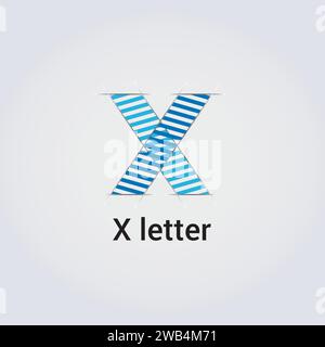 X Letter Icon Design logo isolé unique conception de marque identité d'entreprise diverses couleurs éditable modèle vectoriel Monogram Emblem Illustration Illustration de Vecteur