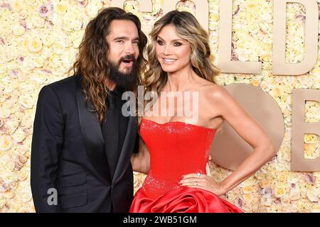 Heidi Klum, Tom Kaulitz assiste à la 81e édition des Golden Globe Awards au Beverly Hilton le 07 janvier 2024 à Beverly Hills, en Californie. Photo : Casey Flanigan/imageSPACE Banque D'Images