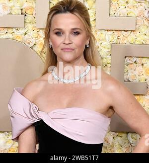 Reese Witherspoon assiste à la 81e édition des Golden Globe Awards au Beverly Hilton le 07 janvier 2024 à Beverly Hills, en Californie. Photo : Casey Flanigan/imageSPACE Banque D'Images