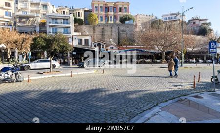 KAVALA, GRÈCE - 27 DÉCEMBRE 2023 : la vieille ville de Kavala, Macédoine orientale et Thrace, Grèce Banque D'Images