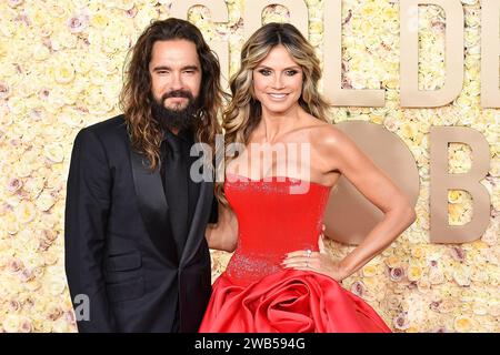 Beverly Hills, États-Unis. 08 janvier 2024. Heidi Klum, Tom Kaulitz assistent au 81e Golden Globe Awards annuel au Beverly Hilton le 07 janvier 2024 à Beverly Hills, en Californie. Photo : Casey Flanigan/imageSPACE/Sipa USA crédit : SIPA USA/Alamy Live News Banque D'Images