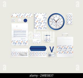 identité de marque de magasin de boulangerie. Illustration de Vecteur