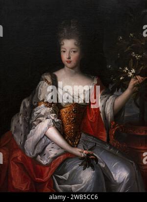 (Agen) Portrait de Françoise-Marie de Bourbon, dite Mademoiselle de Blois Ca1692 - Pierre Gobert Banque D'Images