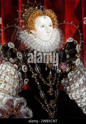 Élisabeth Ire d'Angleterre (1533-1603), Élisabeth Ire, reine d'Angleterre. Peinture de Nicholas Hilliard Banque D'Images