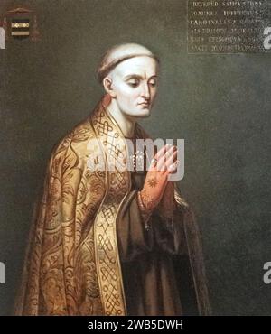 (Albi) Portrait du cardinal Jean Jouffroy - Palais de la Berbie. Banque D'Images