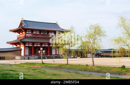 Suzakumon porte du palais Heijo. Nara, Japon. Banque D'Images