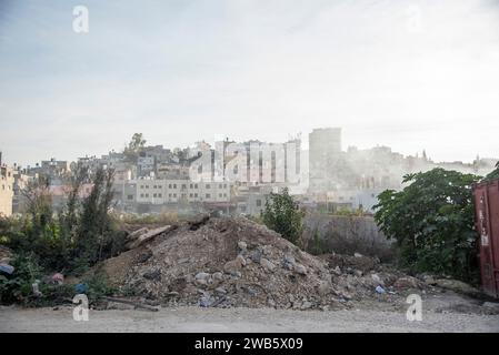 Tulkram, Tulkram, Palestine. 8 janvier 2024. Vue du camp de réfugiés de Nur Shams, à Tulkram, Cisjordanie. (Image de crédit : © Bruno Gallardo/ZUMA Press Wire) USAGE ÉDITORIAL SEULEMENT! Non destiné à UN USAGE commercial ! Crédit : ZUMA Press, Inc./Alamy Live News Banque D'Images