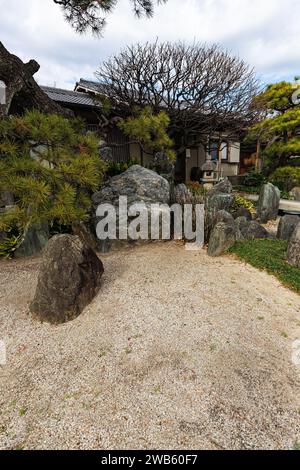 Yakushi Nyorai Ruriko Pure Land Pond Garden à Dairenji. Ce jardin d'étang exprime l'état de la Terre Pure du monde Oriental ou Ruriko Pure L. Banque D'Images