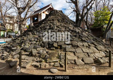 Seiryu Jinja Fujizuka debout le long de la rivière Sakaigawa est un ancien sanctuaire construit en 1196. Il consacre Oowatatsumi no Kami, un dieu de la mer parce que Uraya Banque D'Images