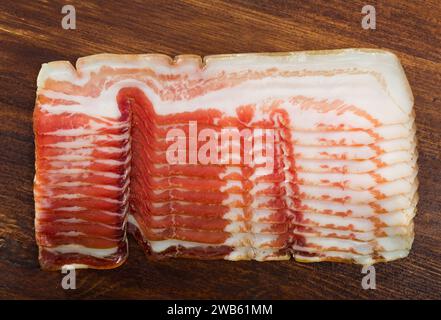 Tranches de bacon séché Banque D'Images