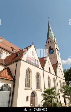 Kempten, Allemagne, 8 septembre 2023 ancienne église historique Saint Mang dans le centre-ville Banque D'Images