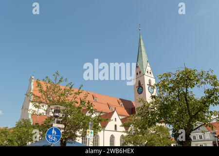 Kempten, Allemagne, 8 septembre 2023 ancienne église historique Saint Mang dans le centre-ville Banque D'Images