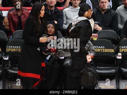 Washington, DC, États-Unis. 8 janvier 2024. Winnie Harlow assiste au Washington Wizards vs Oklahoma City Thunder Game au Capital One Arena à Washington, DC le 8 janvier 2024. Crédit : Mpi34/Media Punch/Alamy Live News Banque D'Images