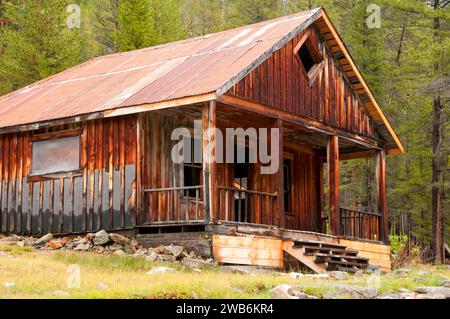 Ripley Home, Coolidge Ghost Town, Montana, forêt nationale de Beaverhead-Deerlodge Banque D'Images