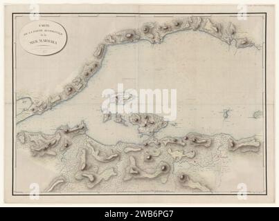 1785 carte de la partie occidentale de la Mer Marmara. Banque D'Images