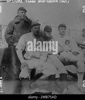 Deacon McGuire, Donie Bush, Bobby Veach, Del Gainer, Detroit AL (baseball) Banque D'Images