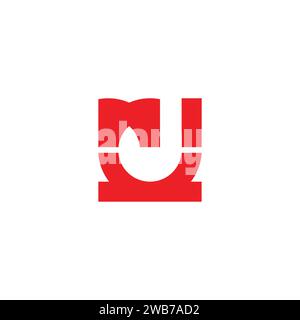 lettre mj vecteur de logo linéaire géométrique simple Illustration de Vecteur