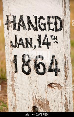 Tombe du cimetière de Boot Hill, Virginia City National Historic Landmark District, Montana Banque D'Images