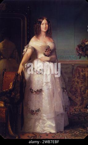 María Eugenia de Guzmán Condesa de Teba - Federico de Madrazo - 1849. Banque D'Images