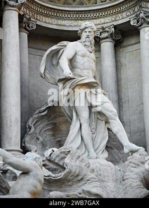 ''Ocean'' (1762) de Pietro Bracci (Rome 1700-Rome 1773) - la fontaine de Trevi à Rome (23616401989). Banque D'Images