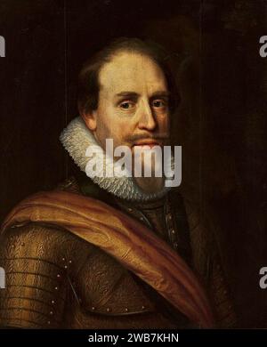 Ravesteyn, Jan van (copie d'un détail d'après Michiel Jansz van Mierevelt) - Maurice de Nassau en armure dorée Banque D'Images