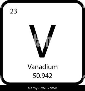 Conception d'illustration vektor icône de vanadium Illustration de Vecteur